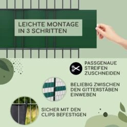 Sichtschutzstreifen Zaunblenden PVC-Hartplastik 2,53 X 0,19 M -Garten Store 10037994 de 0004 usp