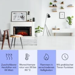 Villarrica Elektrokamin 1900 W LED-Technik Wandeinbau Fernbedienung 9 Villarrica Elektrokamin 1900 W LED-Technik Wandeinbau Fernbedienung -Garten Store 10038007 de 0003 usp