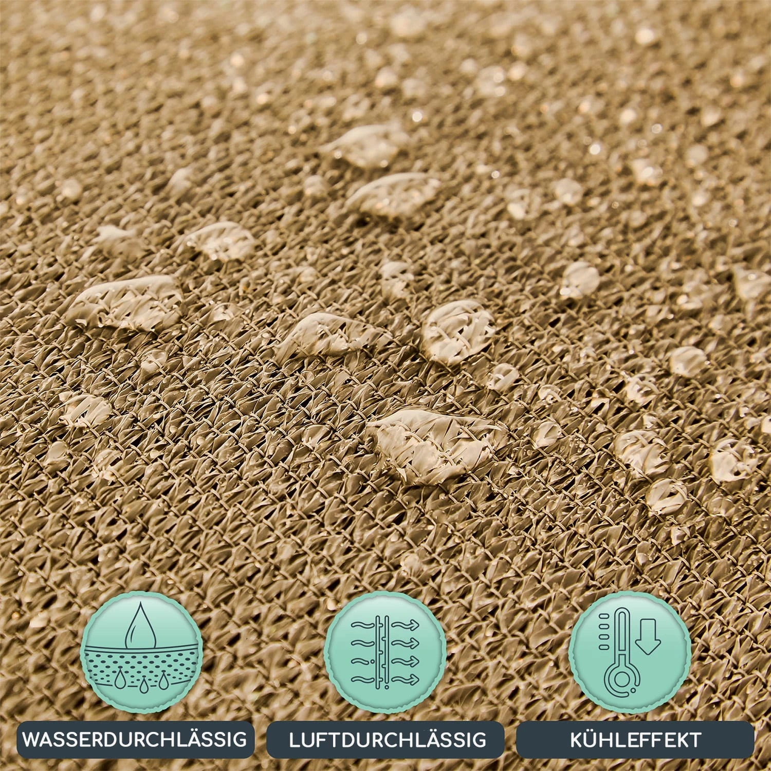 Rechteckiges Sonnensegel 3x4 M Befestigungsringe PE Luftdurchlässig 3 Rechteckiges Sonnensegel 3x4 M Befestigungsringe PE Luftdurchlässig – Bild 3