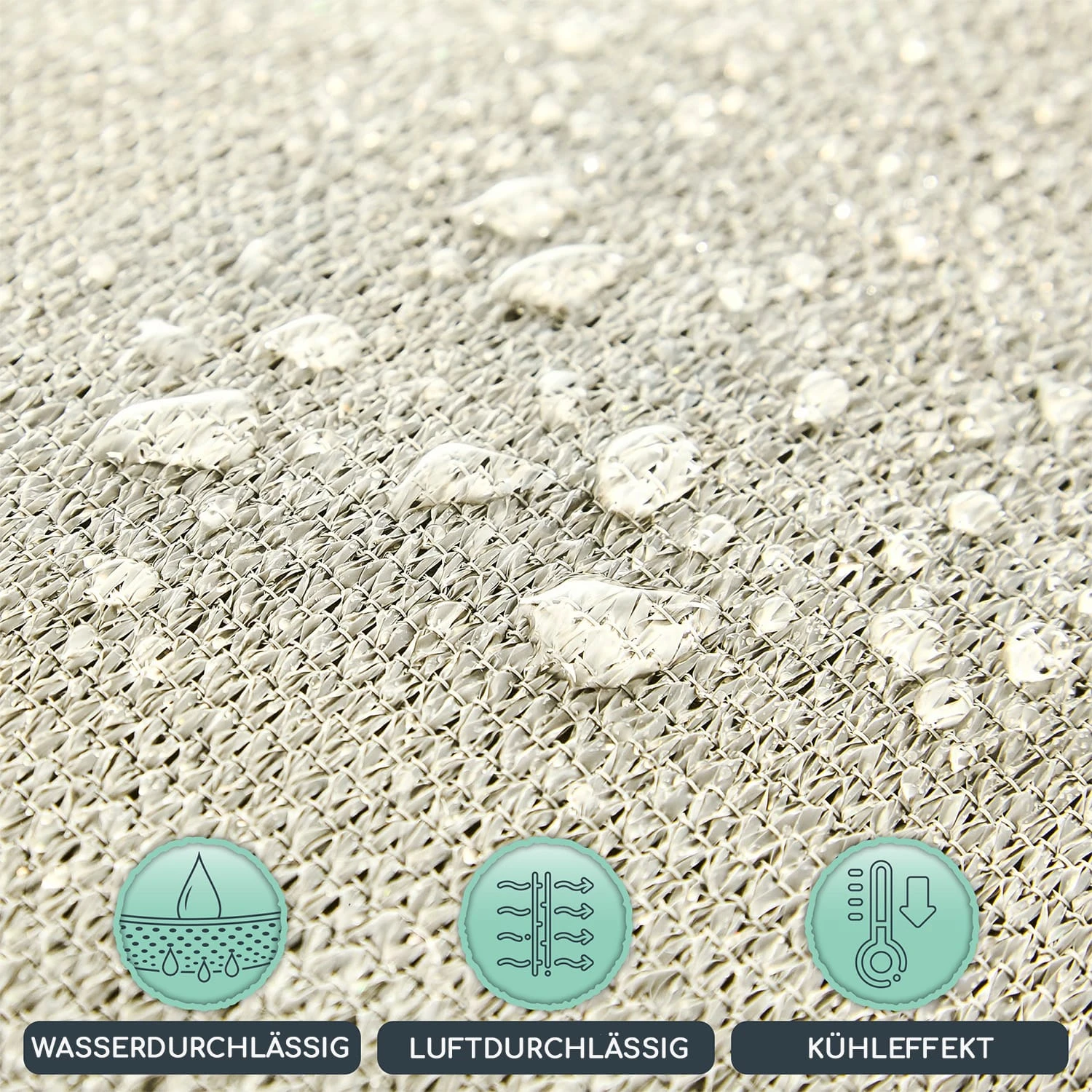 Rechteckiges Sonnensegel 2x4 M Befestigungsringe PE Luftdurchlässig 3 Rechteckiges Sonnensegel 2x4 M Befestigungsringe PE Luftdurchlässig – Bild 3