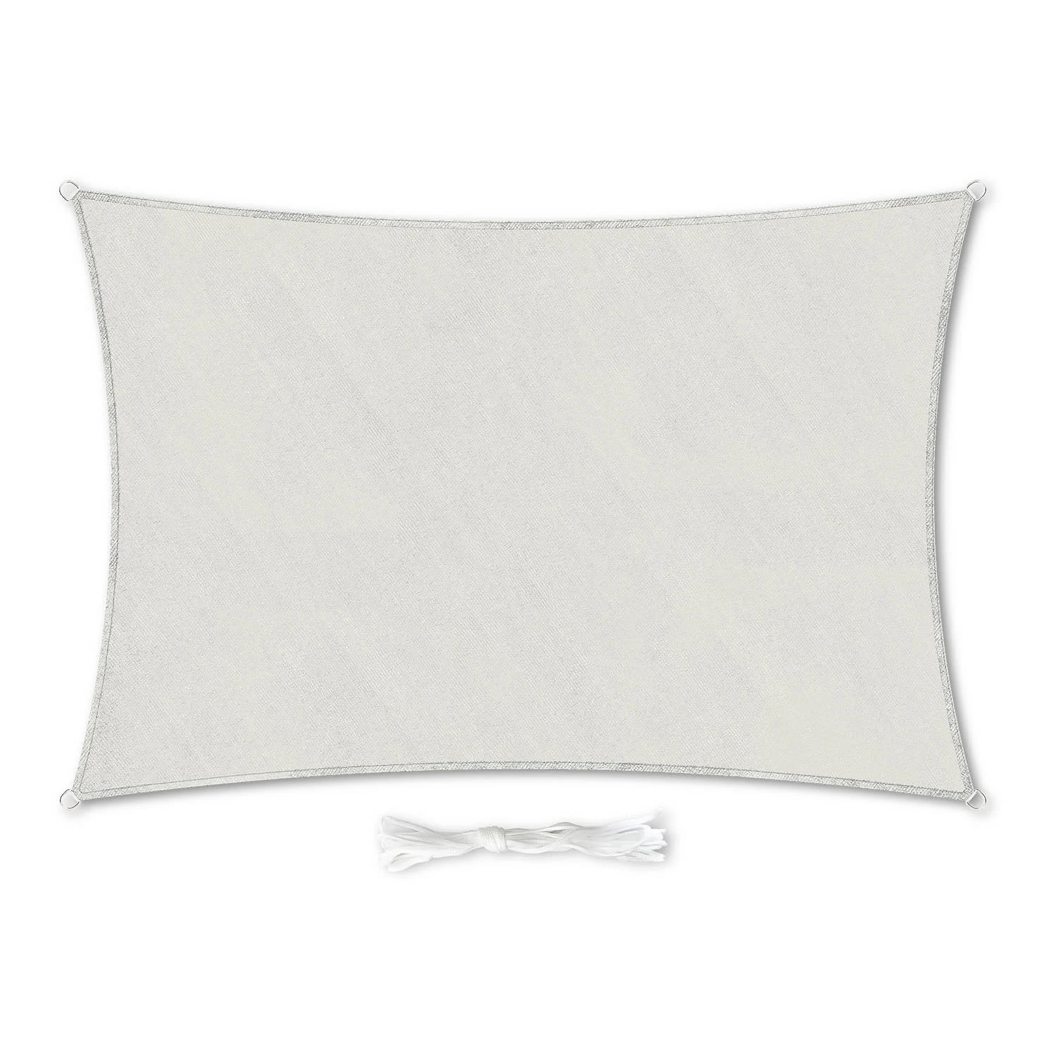 Rechteckiges Sonnensegel 2x4 M Befestigungsringe PE Luftdurchlässig 1 Rechteckiges Sonnensegel 2x4 M Befestigungsringe PE Luftdurchlässig