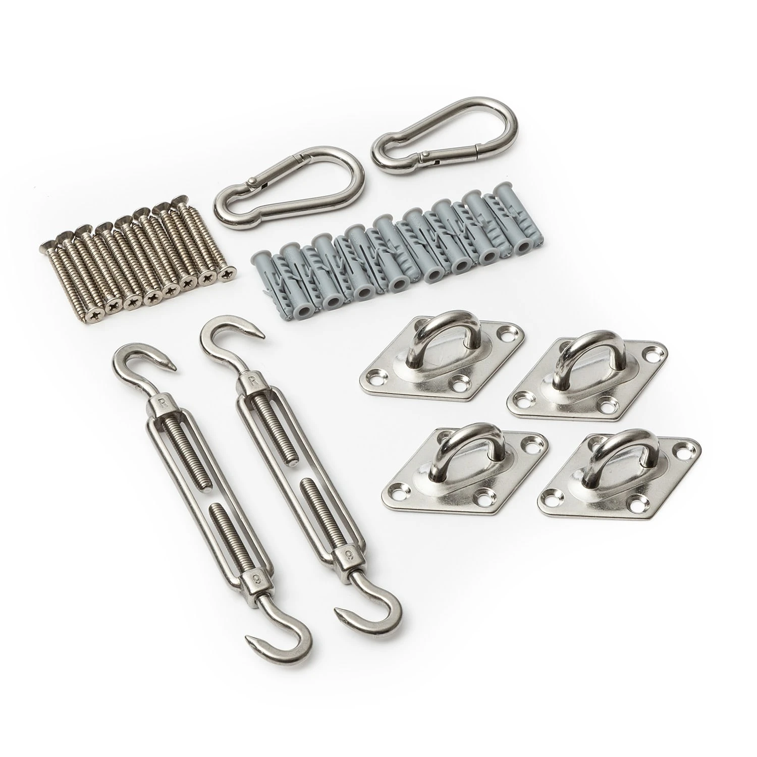 Befestigungskit Für Sonnensegel Rostfreier Edelstahl 24-teilig 1 Befestigungskit Für Sonnensegel Rostfreier Edelstahl 24-teilig