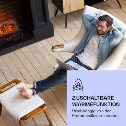 Kamini FXL 2G Elektrischer Kamin Kamineinsatz 1800 W LED-3D-Flammenillusion -Garten Store 10038365 de 0006 logo
