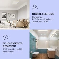 Wondersky Decken-Infrarotheizstrahler 700W 60 X 6 X 120 Cm (BxHxT) IP44 -Garten Store 10038380 de 0005 logo