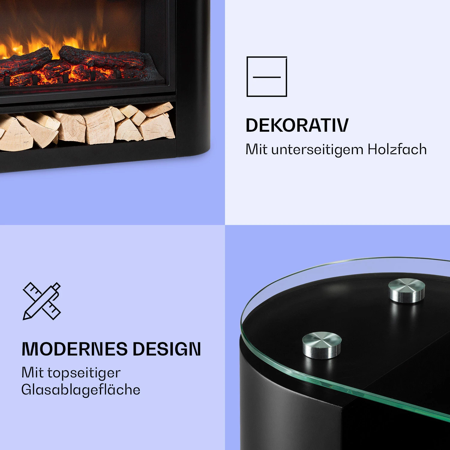 Studio 10 Arc Elektrokamin 1800 W LED-Flammen Heizlüfter Fernbedienung 5 Studio 10 Arc Elektrokamin 1800 W LED-Flammen Heizlüfter Fernbedienung – Bild 5