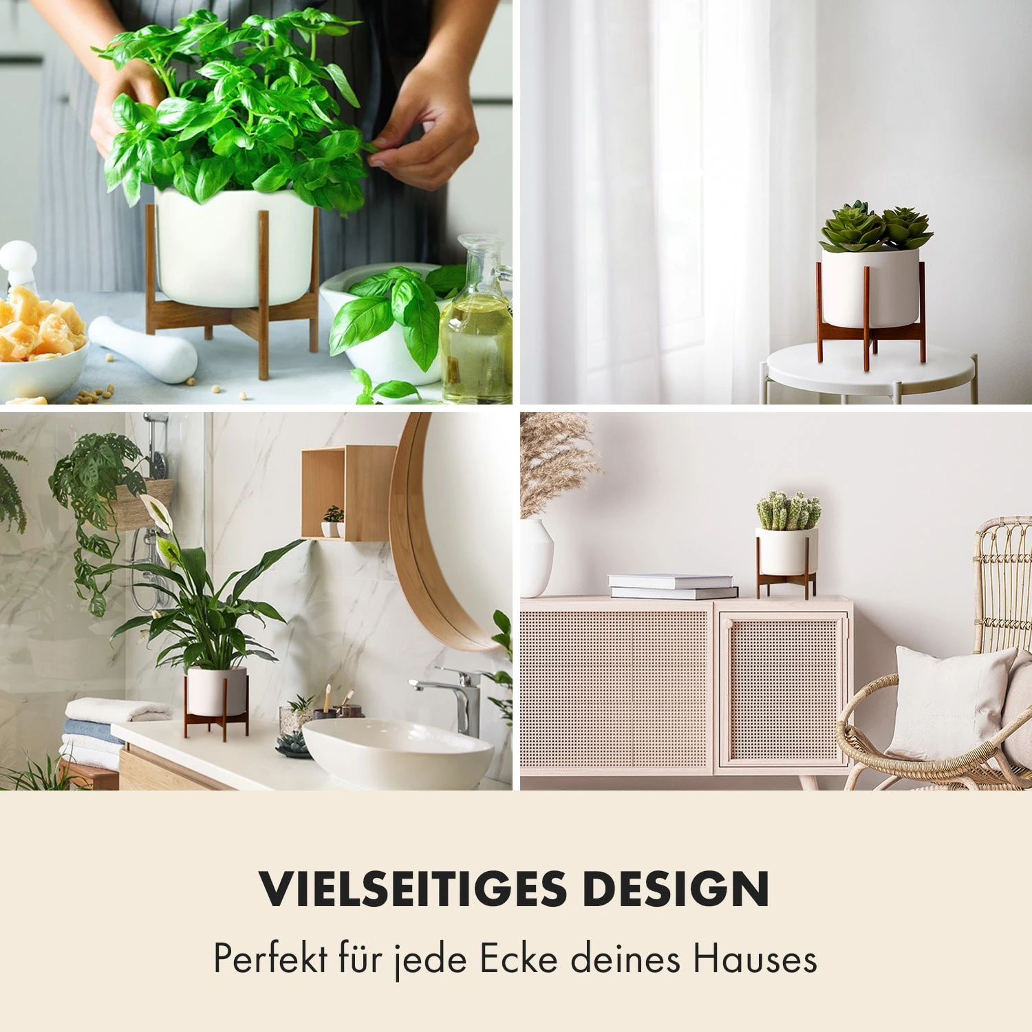 Thorn Blumentopf Mit Ständer 50er Jahre Stil 2 Größen 2 Thorn Blumentopf Mit Ständer 50er Jahre Stil 2 Größen – Bild 2