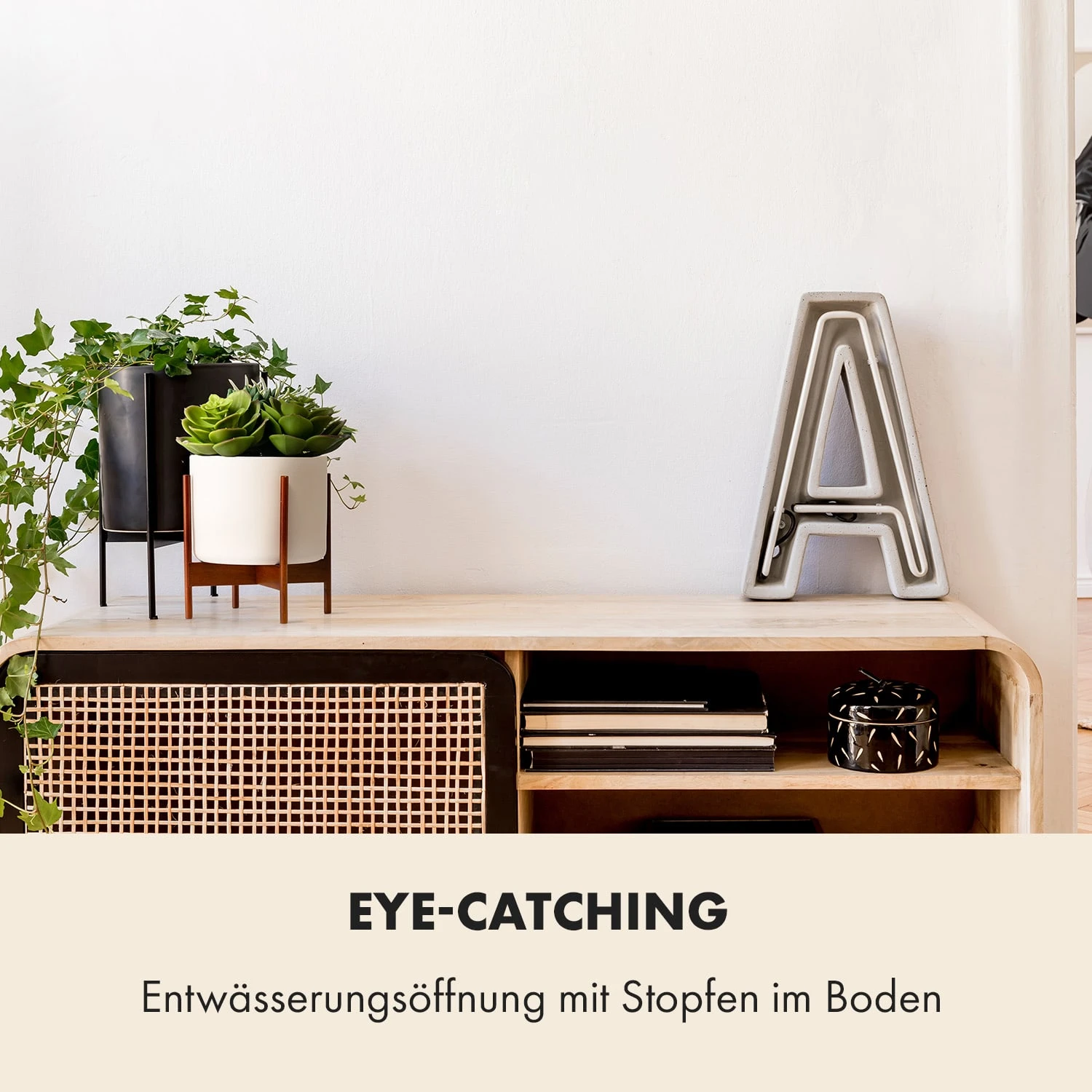 Thorn Blumentopf Mit Ständer 50er Jahre Stil 2 Größen 3 Thorn Blumentopf Mit Ständer 50er Jahre Stil 2 Größen – Bild 3