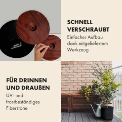 Enspijk Blumentöpfe Walnussholz Polystone Handgemacht 2 Größen -Garten Store 10038463 de 0004 usp