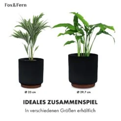 Enspijk Blumentöpfe Walnussholz Polystone Handgemacht 2 Größen -Garten Store 10038463 de 0006 usp