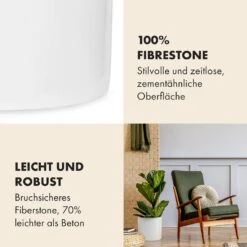Gendt Pflanztopf Übertopf Faserstein In/Outdoor -Garten Store 10038478 de 0003 usp