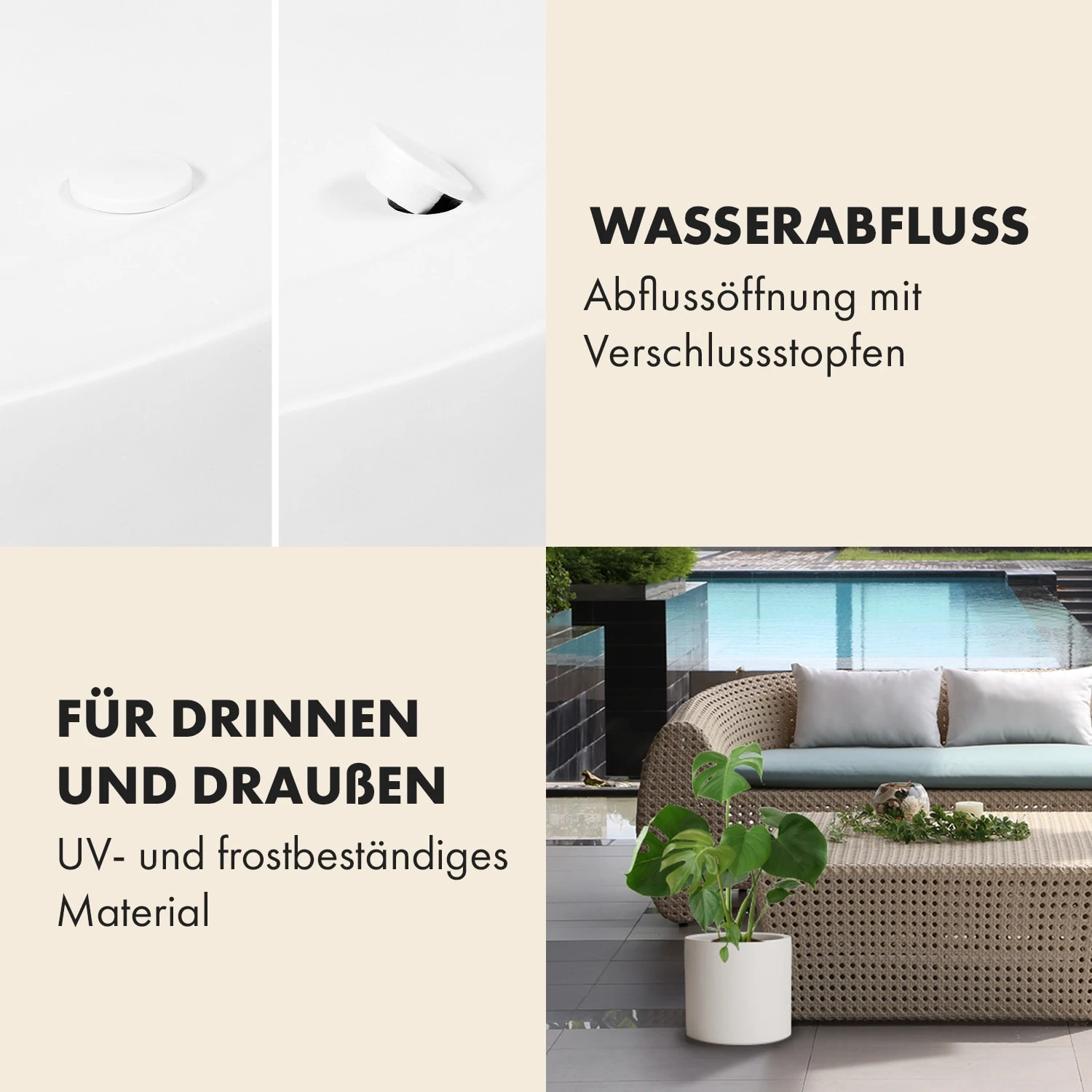 Pflanztopf Übertopf Faserstein In/Outdoor 4 Pflanztopf Übertopf Faserstein In/Outdoor – Bild 4