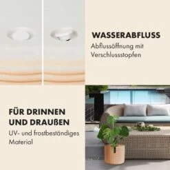 Hasselt Blumentopf Polystone Pflanzenfreundlich Handgemacht 3D-Optik -Garten Store 10038548 de 0004 usp