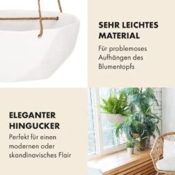 Laren Blumenampel Ø 28 Cm Polystone Mit Naturseilen 2er-Set -Garten Store 10038552 de 0003 usp