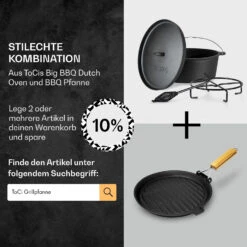 Galloway Dutch Oven 12.0 BBQ-Topf Gusseisen Größe XL / 12 Qt -Garten Store 10038583 de 0007 usp