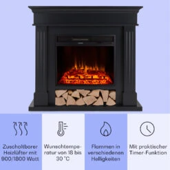 Las Pilas Elektrokamin Heizlüfter 900/1800W Wochentimer Fernbedienung -Garten Store 10038630 de 0003 usp