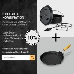 Guernsey Premium Dutch Oven 12.0 BBQ-Topf Gusseisen Voreingebrannt Größe XL / 12 Qt 13 Guernsey Premium Dutch Oven 12.0 BBQ-Topf Gusseisen Voreingebrannt Größe XL / 12 Qt -Garten Store 10038640 de 0007 usp