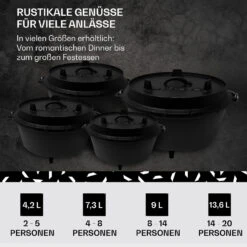 Guernsey Premium Dutch Oven 4.5 BBQ-Topf Gusseisen Größe S / 4.5 Qt 12 Guernsey Premium Dutch Oven 4.5 BBQ-Topf Gusseisen Größe S / 4.5 Qt -Garten Store 10038641 de 0006 usp
