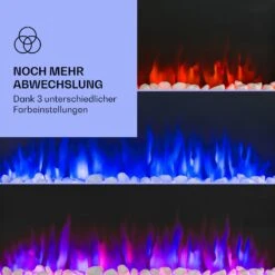 Galeras Elektrischer Wand- Und Einbaukamin 1800 W LED 3 Farben Timer -Garten Store 10038687 de 0003 logo