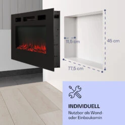 Galeras Elektrischer Wand- Und Einbaukamin 1800 W LED 3 Farben Timer -Garten Store 10038687 de 0005 logo