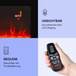 Galeras Elektrischer Wand- Und Einbaukamin 1800 W LED 3 Farben Timer -Garten Store 10038687 de 0006 logo