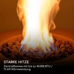 Vitina Gas-Feuerstelle 40.000BTU/13kW Abdeckung Edelstahlbrenner 9 Vitina Gas-Feuerstelle 40.000BTU/13kW Abdeckung Edelstahlbrenner -Garten Store 10039404 de 0003 logo