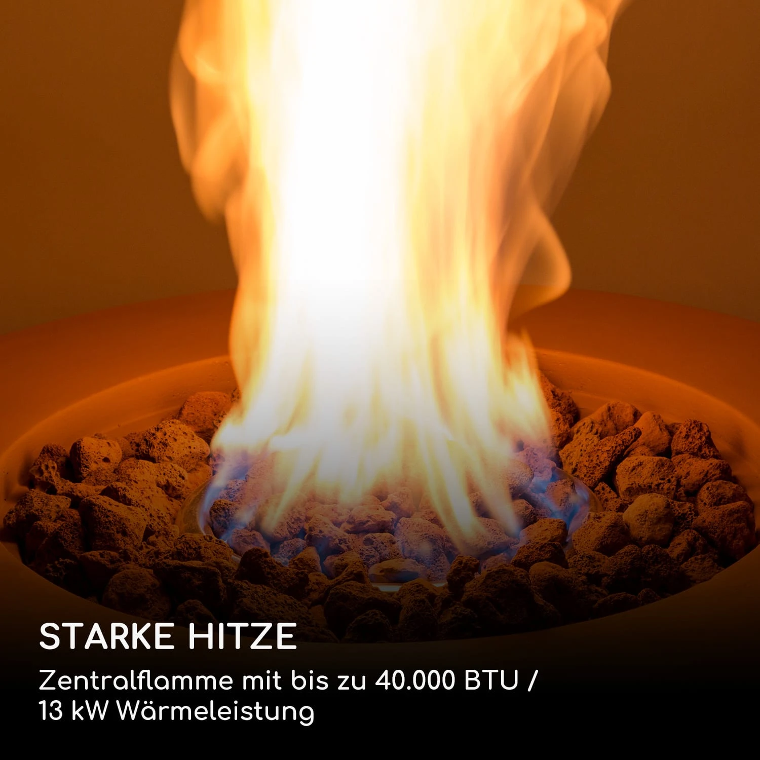 Vitina Gas-Feuerstelle 40.000BTU/13kW Abdeckung Edelstahlbrenner 3 Vitina Gas-Feuerstelle 40.000BTU/13kW Abdeckung Edelstahlbrenner – Bild 3