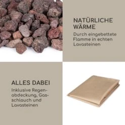 Vitina Gas-Feuerstelle 40.000BTU/13kW Abdeckung Edelstahlbrenner 12 Vitina Gas-Feuerstelle 40.000BTU/13kW Abdeckung Edelstahlbrenner -Garten Store 10039404 de 0006 logo