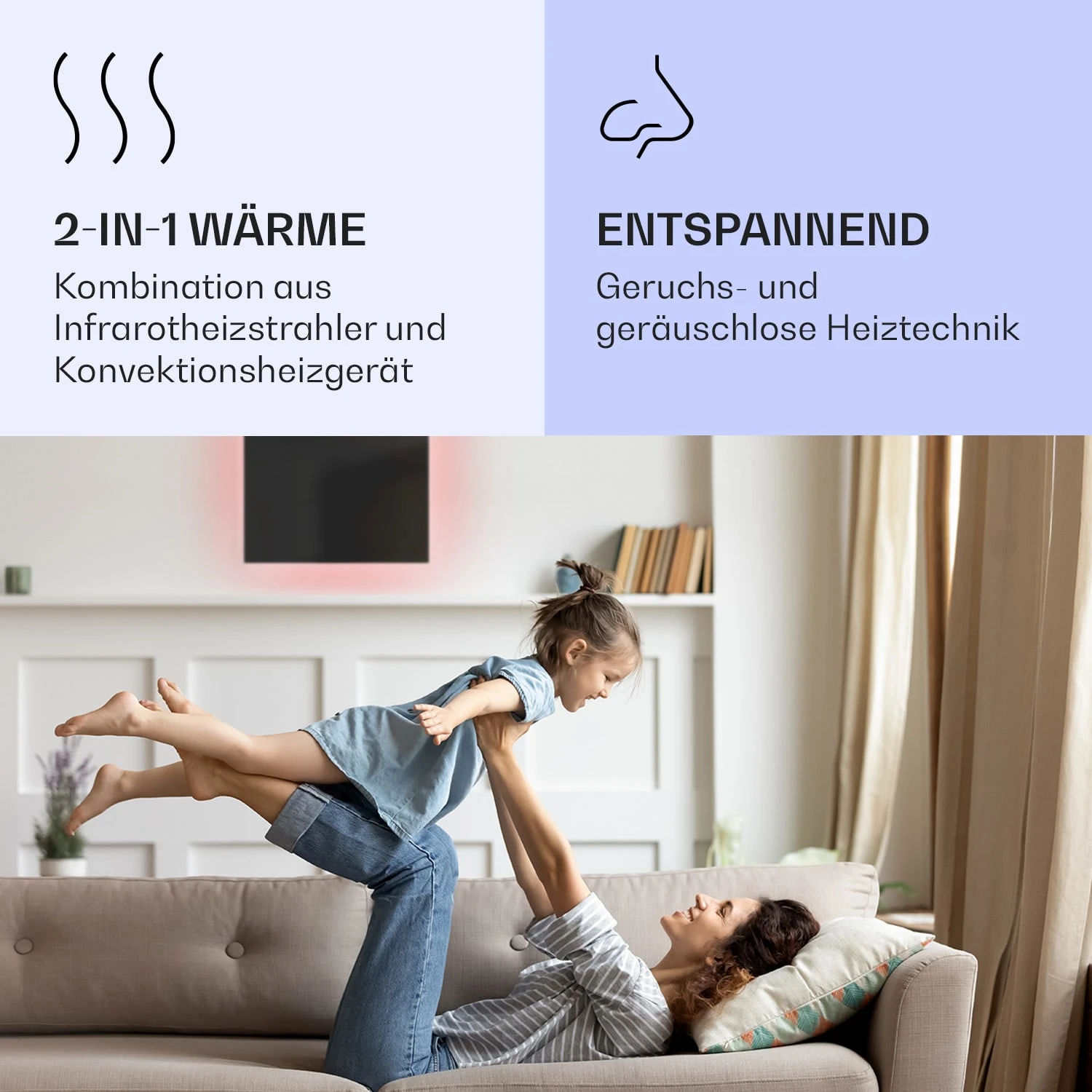 Mojave 500 Smart 2-in-1 Heizgerät Infrarot Konvektor 60x60cm 500W RGB-Licht 4 Mojave 500 Smart 2-in-1 Heizgerät Infrarot Konvektor 60x60cm 500W RGB-Licht – Bild 4