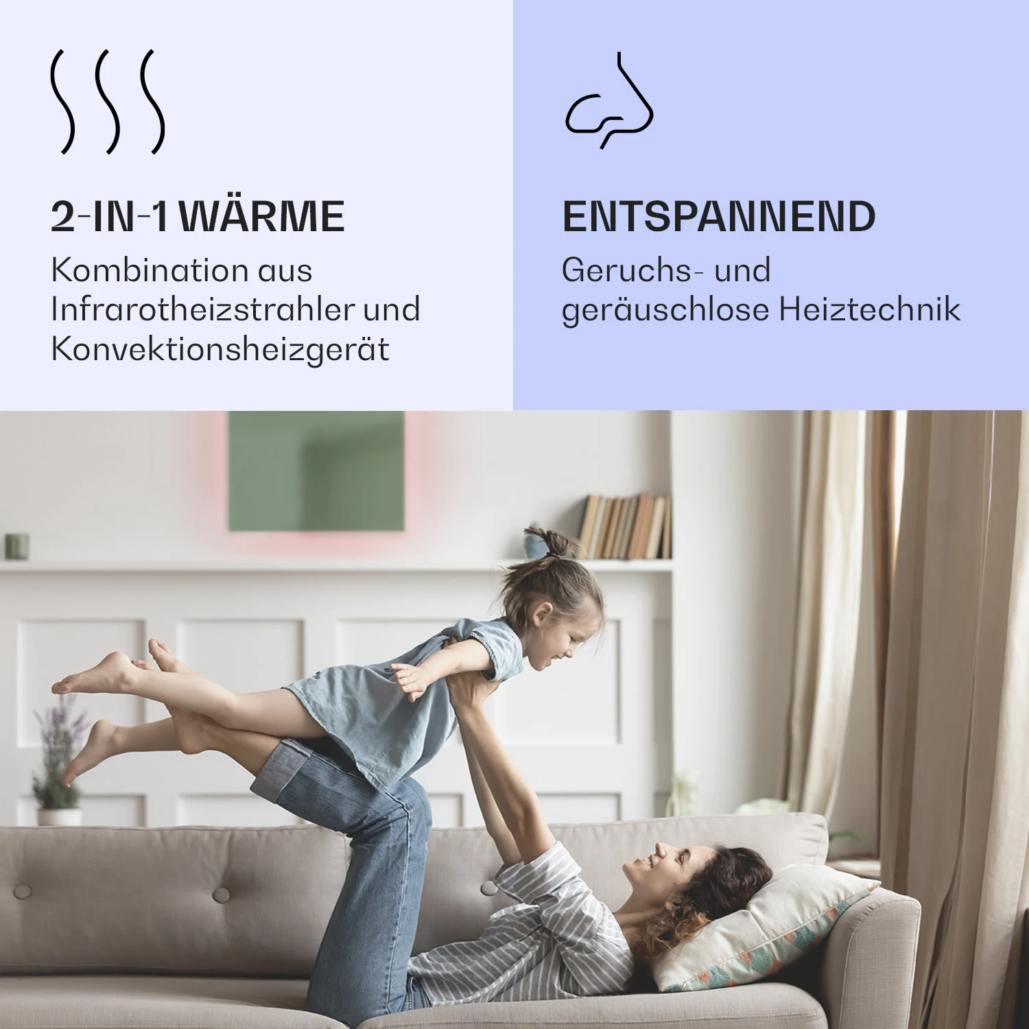 Mojave 500 Smart 2-in-1 Heizgerät Infrarot Konvektor 60x60cm 500W RGB-Licht 4 Mojave 500 Smart 2-in-1 Heizgerät Infrarot Konvektor 60x60cm 500W RGB-Licht – Bild 4