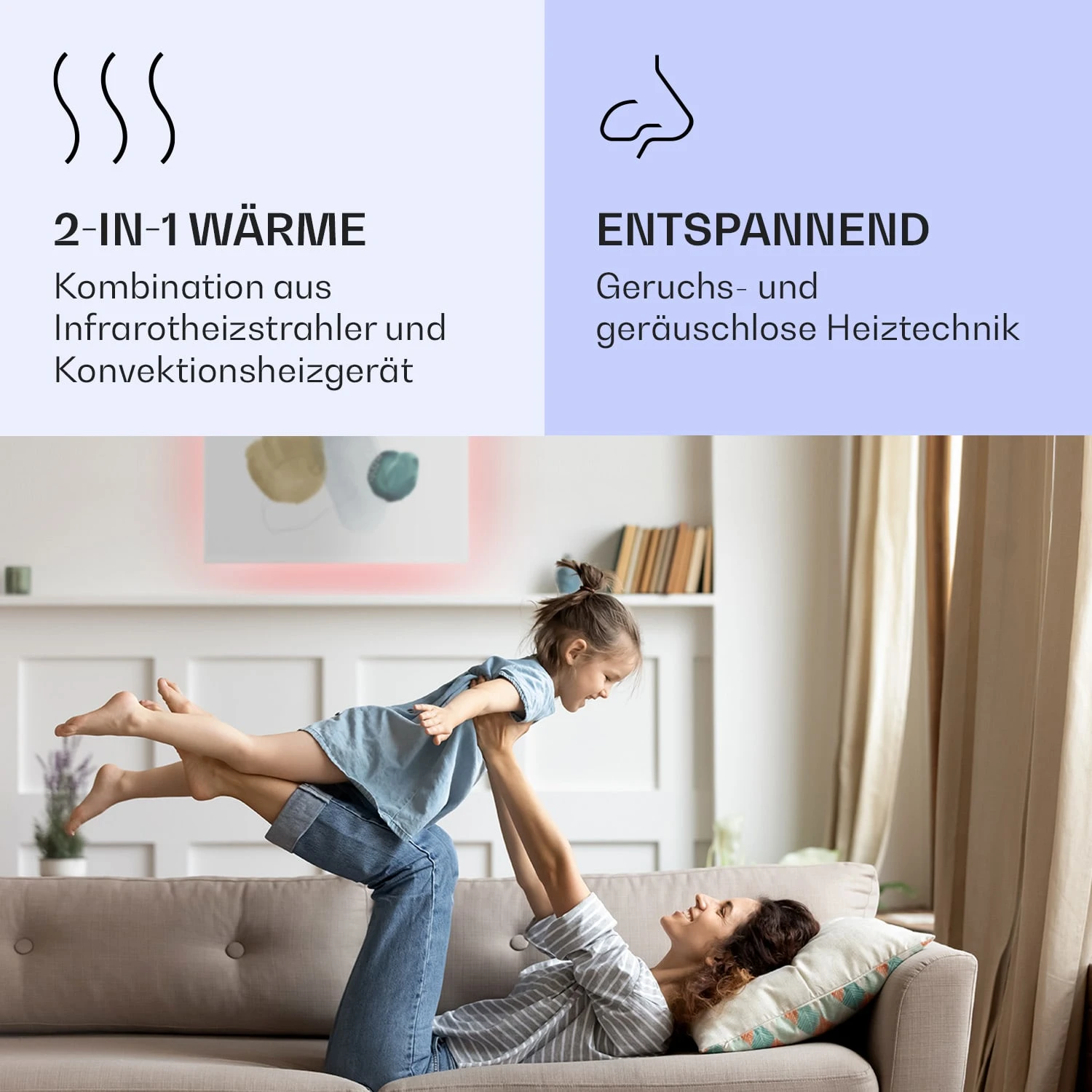 Mojave 750 Smart 2-in-1 Heizgerät Infrarot Konvektor 85x60cm 750W RGB-Licht 4 Mojave 750 Smart 2-in-1 Heizgerät Infrarot Konvektor 85x60cm 750W RGB-Licht – Bild 4