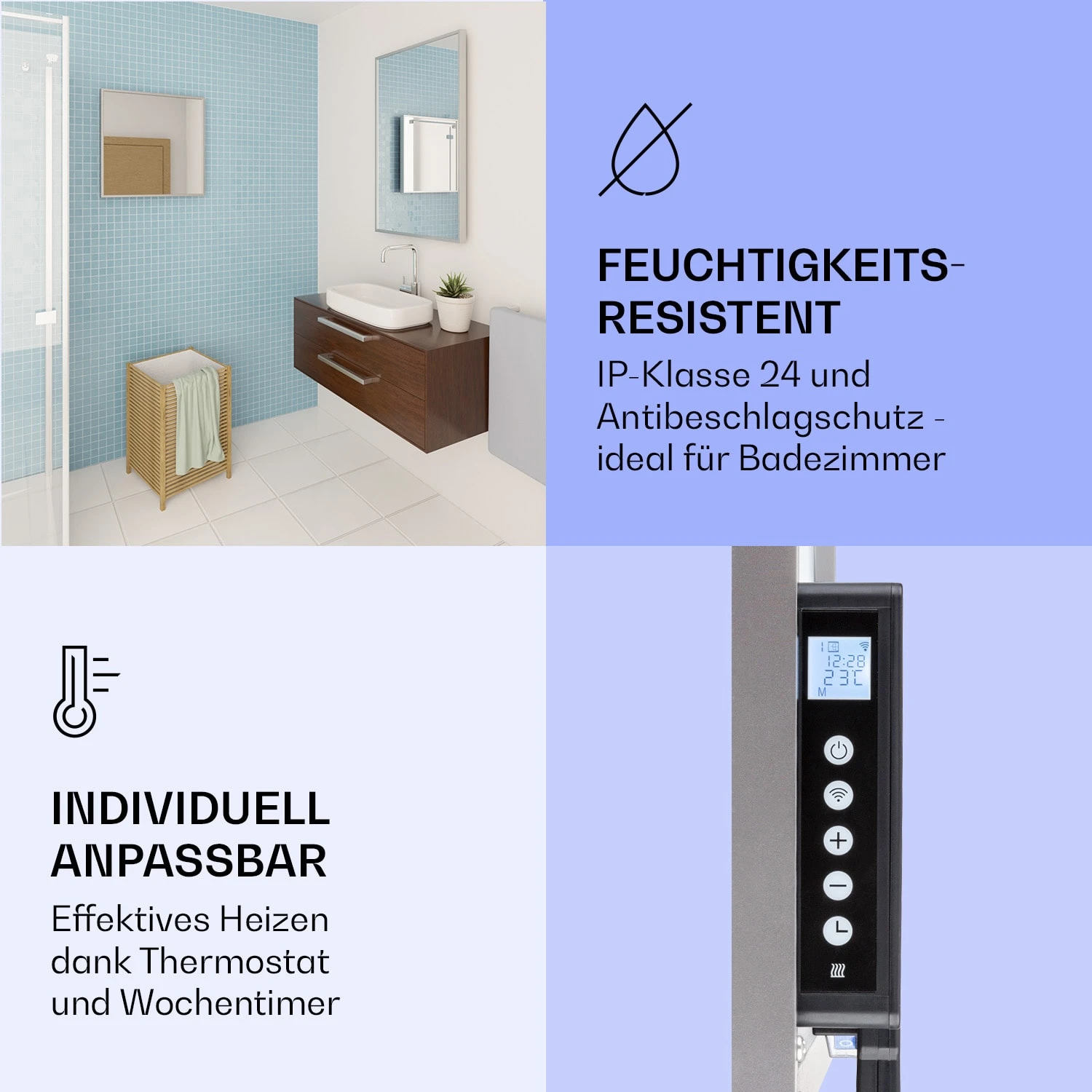 La Palma 500 Smart 2-in-1 Heizgerät Infrarot Konvektor 60x60cm 500W Spiegelfront 6 La Palma 500 Smart 2-in-1 Heizgerät Infrarot Konvektor 60x60cm 500W Spiegelfront – Bild 6