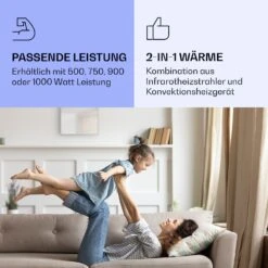 La Palma 1000 Smart 2-in-1 Heizgerät Infrarot Konvektor 120x60cm 1000W Spiegel -Garten Store 10039837 de 0004 logo