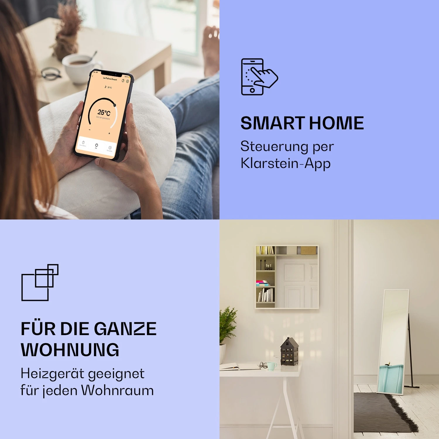 La Palma 900 Smart Infrarotstrahler Konvektor 40x160cm 900W Spiegel Standfuß 3 La Palma 900 Smart Infrarotstrahler Konvektor 40x160cm 900W Spiegel Standfuß – Bild 3