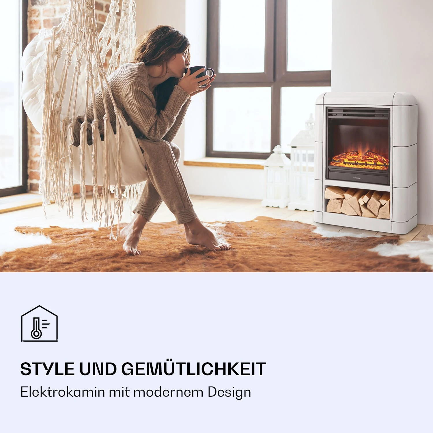 Dukono Elektrokamin 1800 W LED-Flammen Heizlüfter Timer Holzfach 2 Dukono Elektrokamin 1800 W LED-Flammen Heizlüfter Timer Holzfach – Bild 2