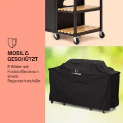 Jersey Outdoor Kitchen Gasgrill 20,7 KW 5+1 Brenner Mobil Regenschutz -Garten Store 10039855 de 0007 usp