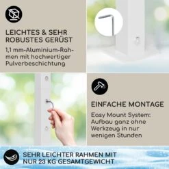 Blumfeldt La Rochelle Gazebo Schrägdach UV 50+ Aluminium Polyester 7 Blumfeldt La Rochelle Gazebo Schrägdach UV 50+ Aluminium Polyester -Garten Store 10040099 de 0003 logo