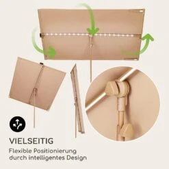 Blumfeldt Bayonne Sonnenschirm 130 X 180 Cm Polyester UV 50 Solar LED -Garten Store 10040103 de 0004 logo