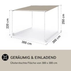 Nantes Pavillon Gazebo Sonnendach 3x3m Polyester Stahlrahmen UV50+ Bodenrollen 8 Nantes Pavillon Gazebo Sonnendach 3x3m Polyester Stahlrahmen UV50+ Bodenrollen -Garten Store 10040106 de 0004 logo