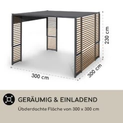 Valence Gazebo 3x3 M UV50+ Wasserabweisend LED-Solar-Beleuchtung Solar-Panel 11 Valence Gazebo 3x3 M UV50+ Wasserabweisend LED-Solar-Beleuchtung Solar-Panel -Garten Store 10040112 de 0006 logo
