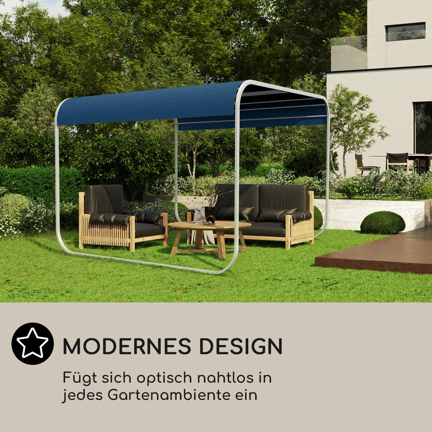 Orleans Gazebo 300 X 220 X 300 Cm Schiebedach UV-Schutz 50+ Leicht 6 Orleans Gazebo 300 X 220 X 300 Cm Schiebedach UV-Schutz 50+ Leicht – Bild 6