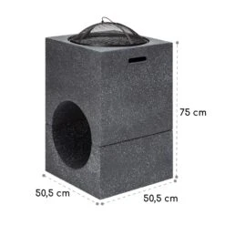 Blumfeldt Monolith Feuerschale Mit Grill MGO & Stahlschale Inkl. Funkenschutz 13 Blumfeldt Monolith Feuerschale Mit Grill MGO & Stahlschale Inkl. Funkenschutz -Garten Store 10040240 yy 0007 dimensions