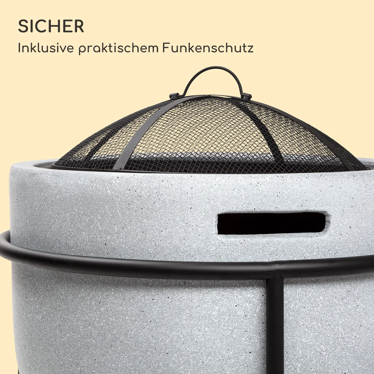 Blumfeldt Grail Feuerschale Mit Grill MGO & Stahlschale Inkl. Funkenschutz 4 Blumfeldt Grail Feuerschale Mit Grill MGO & Stahlschale Inkl. Funkenschutz – Bild 4