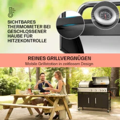 Kingsville 4.1 Kombigrill Gas + Kohle 13,7 KW 4+1 Brenner 11 Kingsville 4.1 Kombigrill Gas + Kohle 13,7 KW 4+1 Brenner -Garten Store 10040271 de 0004 usp