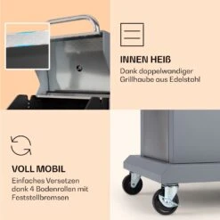 Lucifer 2 Gasgrill 2 X 3,6 KW Brenner 45x45cm Grill Edelstahl Mobil -Garten Store 10040279 de 0006 logo