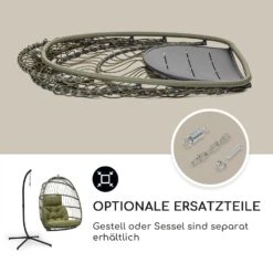 Biarritz Individuelle Hängesessel PE Aluminium Polyrattan 130 Kg -Garten Store 10040300 de 0005 usp