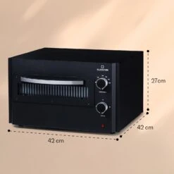 Arezzo Pizza-Ofen Herausnehmbarer Pizza-Stein Stahlgehäuse 1770 W 160 - 400 °C -Garten Store 10041186 yy 0006 dimensions