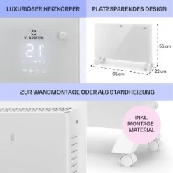 Bansin Crystal Smart Konvektions-Heizgerät 1500W 5 - 50 °C App-Steuerung -Garten Store 10041210 de 0006 usp