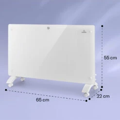 Bansin Crystal Smart Konvektions-Heizgerät 1500W 5 - 50 °C App-Steuerung -Garten Store 10041210 yy 0008 dimensions