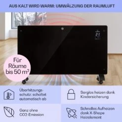Bansin Crystal Smart Konvektions-Heizgerät 2500W 5 - 50 °C App-Steuerung 10 Bansin Crystal Smart Konvektions-Heizgerät 2500W 5 - 50 °C App-Steuerung -Garten Store 10041211 de 0004 usp