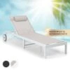Lucca Lounger Liegestuhl Polyester Aluminium 4-Stufen